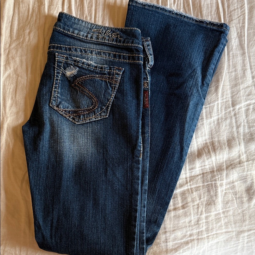 Silver Jeans Women's Dark Blue Boot Cut Jeans